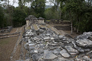 Temple Edifice XLIV at Yaxchilan Ruins - yaxchilan mayan ruins,yaxchilan mayan temple,mayan temple pictures,mayan ruins photos